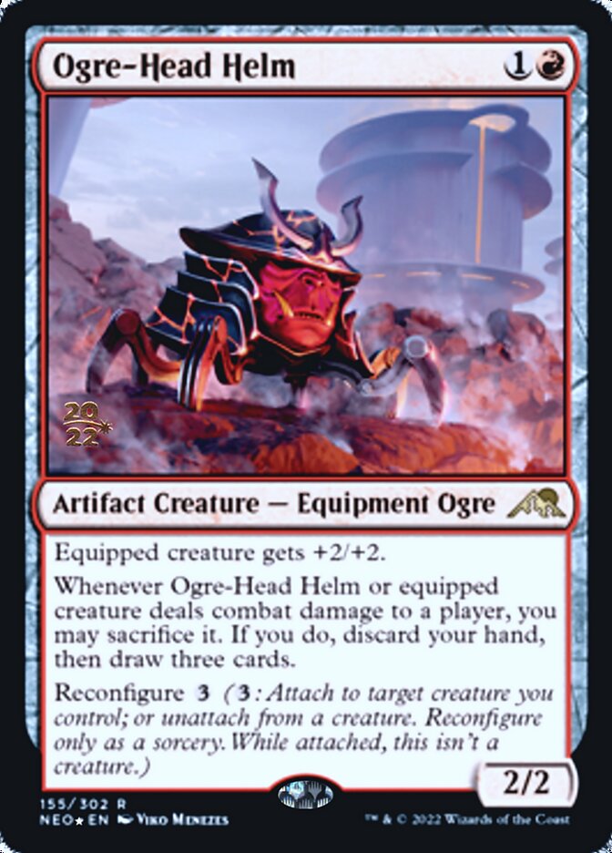 Ogre-Head Helm [Kamigawa: Neon Dynasty Prerelease Promos] | Event Horizon Hobbies CA