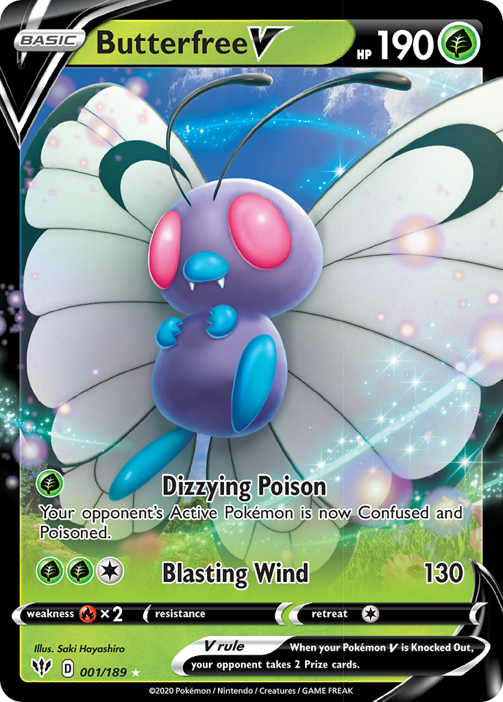 Butterfree V (001/189) [Sword & Shield: Darkness Ablaze] | Event Horizon Hobbies CA