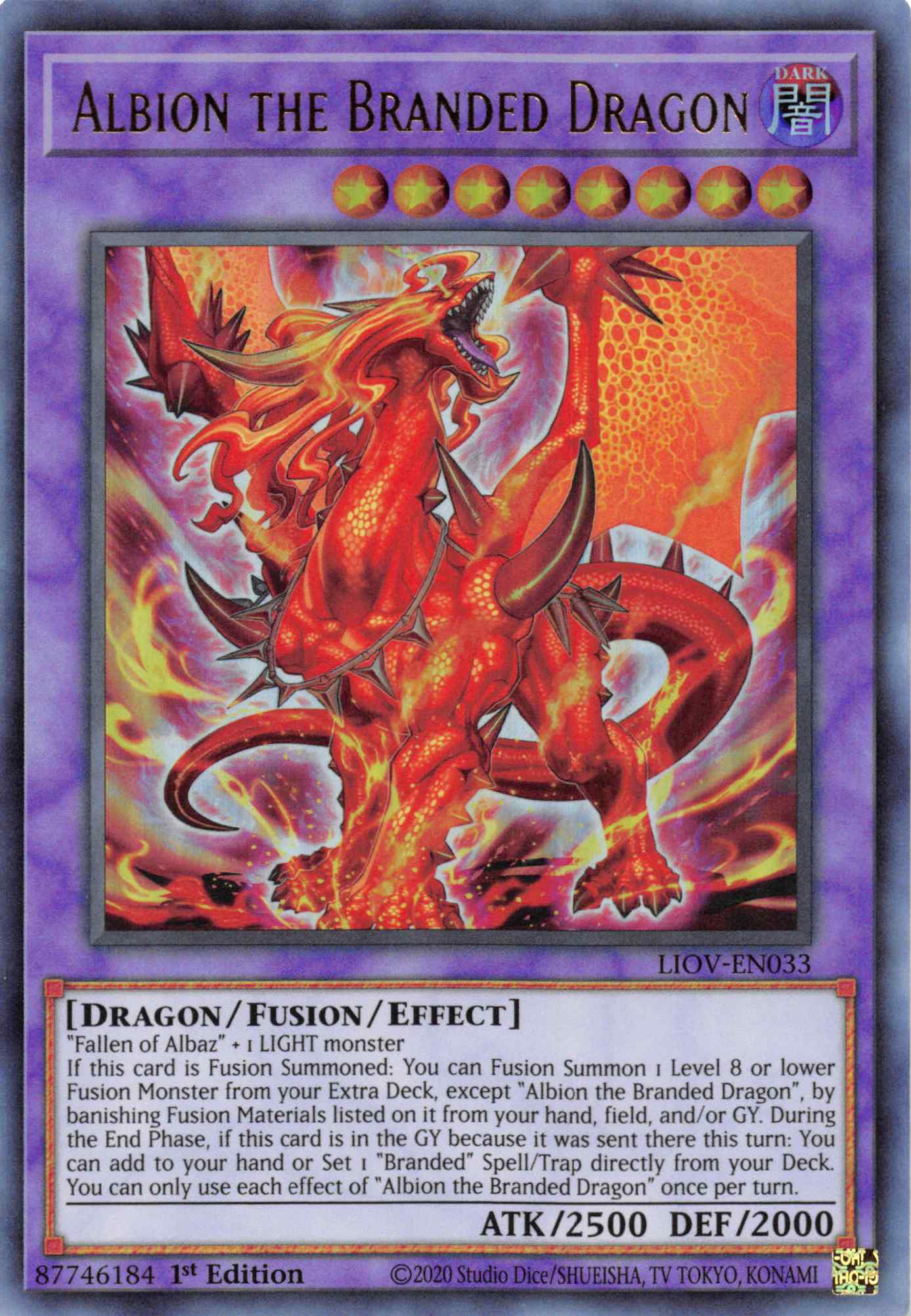 Albion the Branded Dragon [LIOV-EN033] Ultra Rare | Event Horizon Hobbies CA