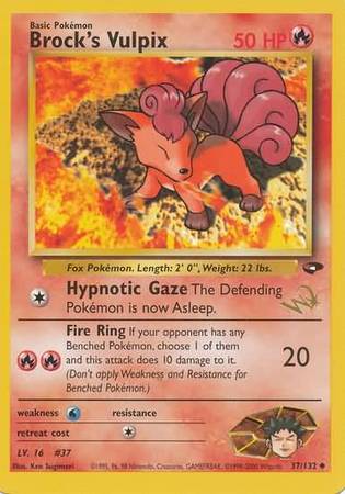 Brock's Vulpix (37/132) (W Stamped Promo) [Gym Challenge Unlimited] | Event Horizon Hobbies CA