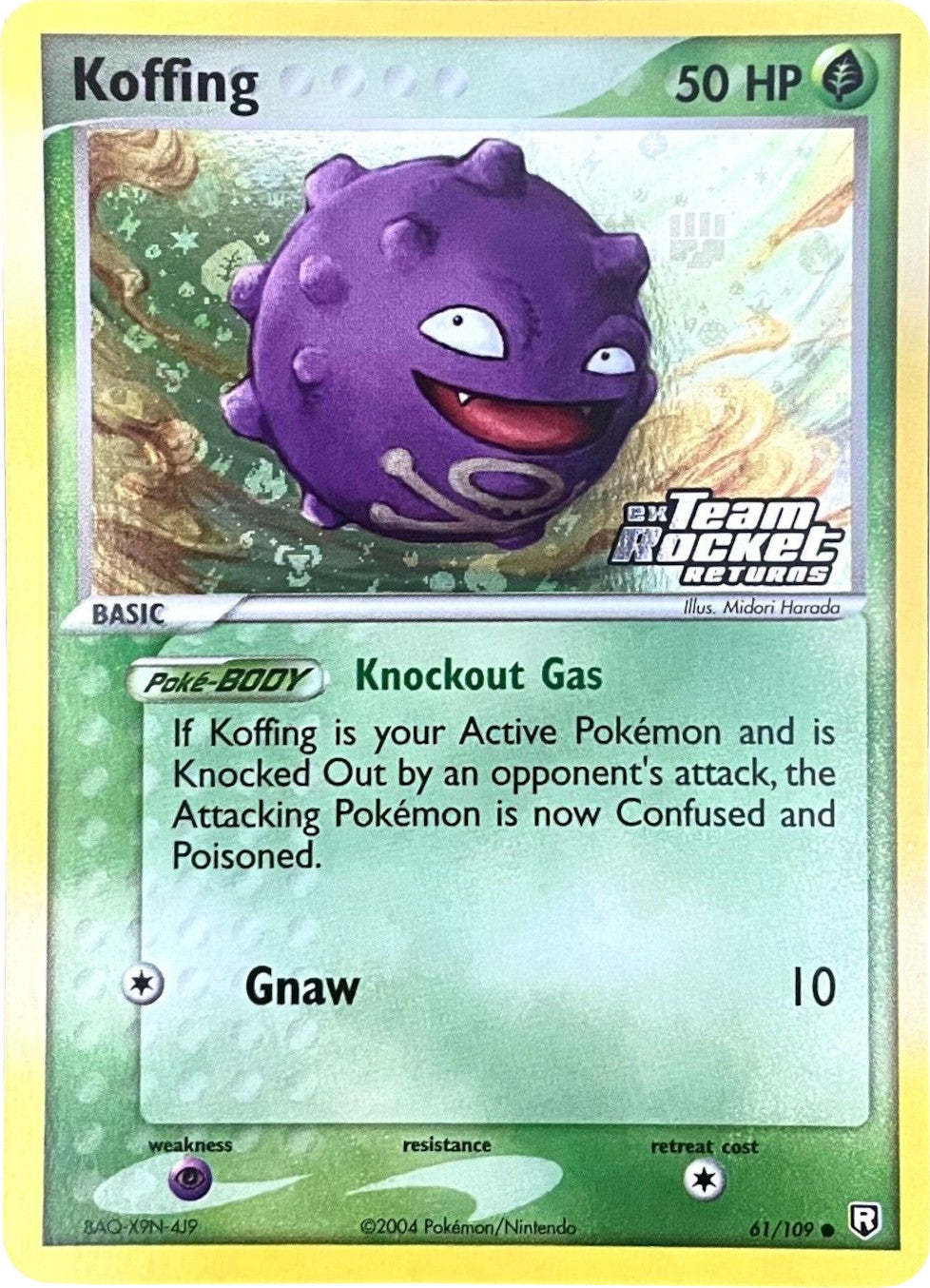 Koffing (61/109) (Stamped) [EX: Team Rocket Returns] | Event Horizon Hobbies CA