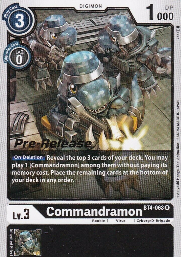 Commandramon [BT4-063] [Great Legend Pre-Release Promos] | Event Horizon Hobbies CA