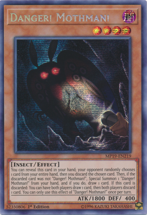 Danger! Mothman! [MP19-EN219] Prismatic Secret Rare | Event Horizon Hobbies CA