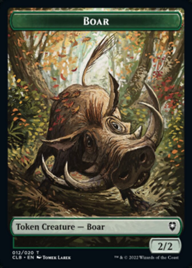 Treasure // Boar Double-sided Token [Commander Legends: Battle for Baldur's Gate Tokens] | Event Horizon Hobbies CA