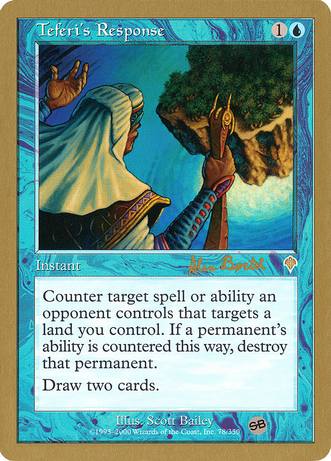 Teferi's Response (Alex Borteh) (SB) [World Championship Decks 2001] | Event Horizon Hobbies CA