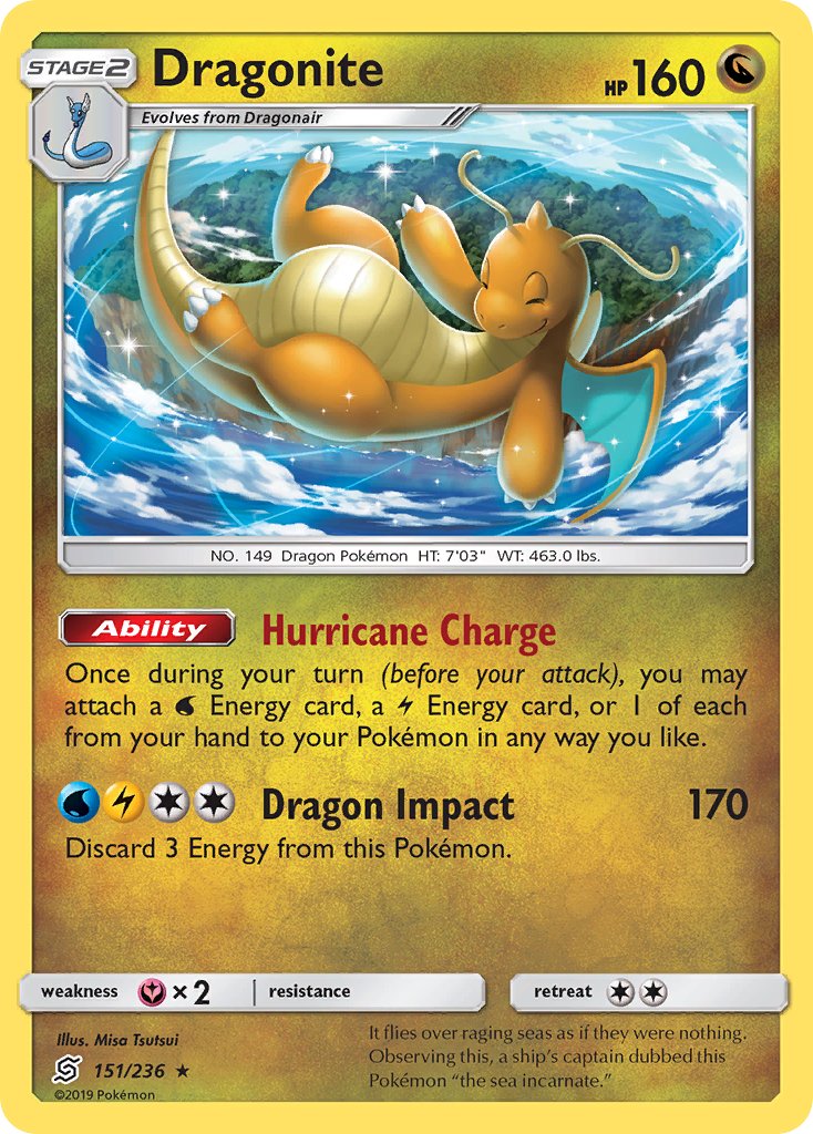 Dragonite (151/236) (Cracked Ice Holo) (Theme Deck Exclusives) [Sun & Moon: Unified Minds] | Event Horizon Hobbies CA