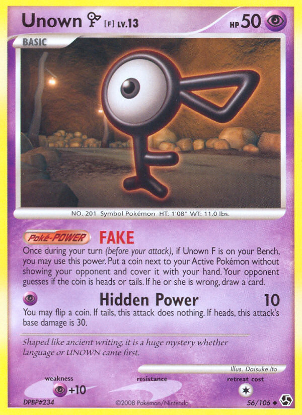 Unown F (56/106) [Diamond & Pearl: Great Encounters] | Event Horizon Hobbies CA