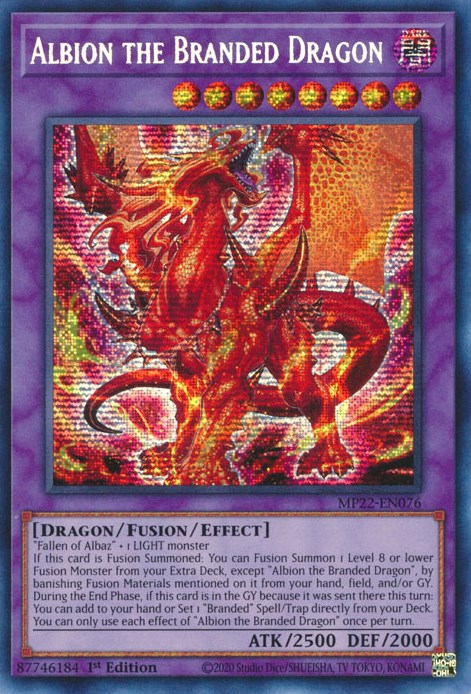 Albion the Branded Dragon [MP22-EN076] Prismatic Secret Rare | Event Horizon Hobbies CA