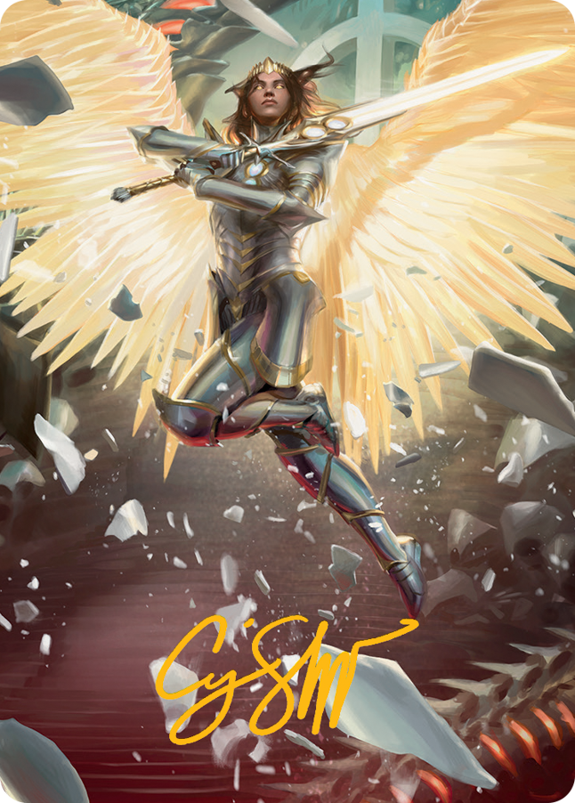 Archangel Elspeth Art Card (Gold-Stamped Signature) [March of the Machine Art Series] | Event Horizon Hobbies CA