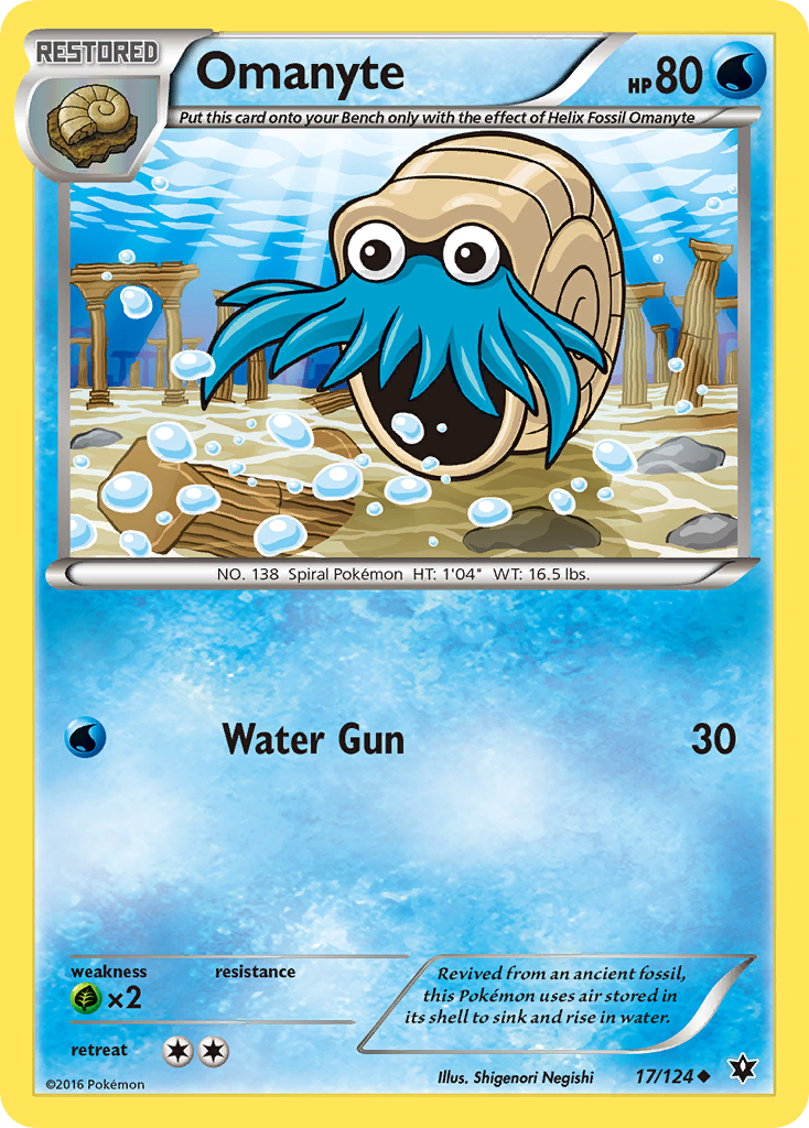 Omanyte (17/124) [XY: Fates Collide] | Event Horizon Hobbies CA