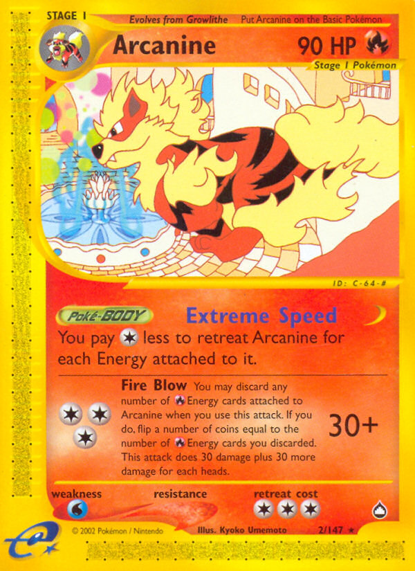 Arcanine (2/147) [Aquapolis] | Event Horizon Hobbies CA