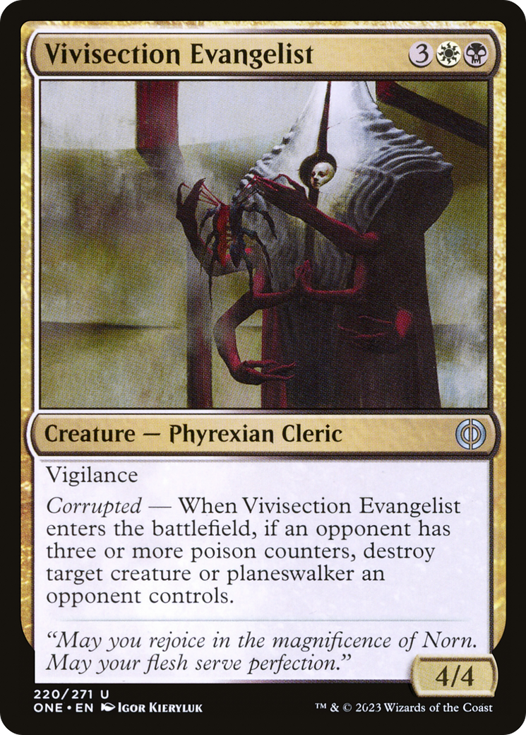 Vivisection Evangelist [Phyrexia: All Will Be One] | Event Horizon Hobbies CA