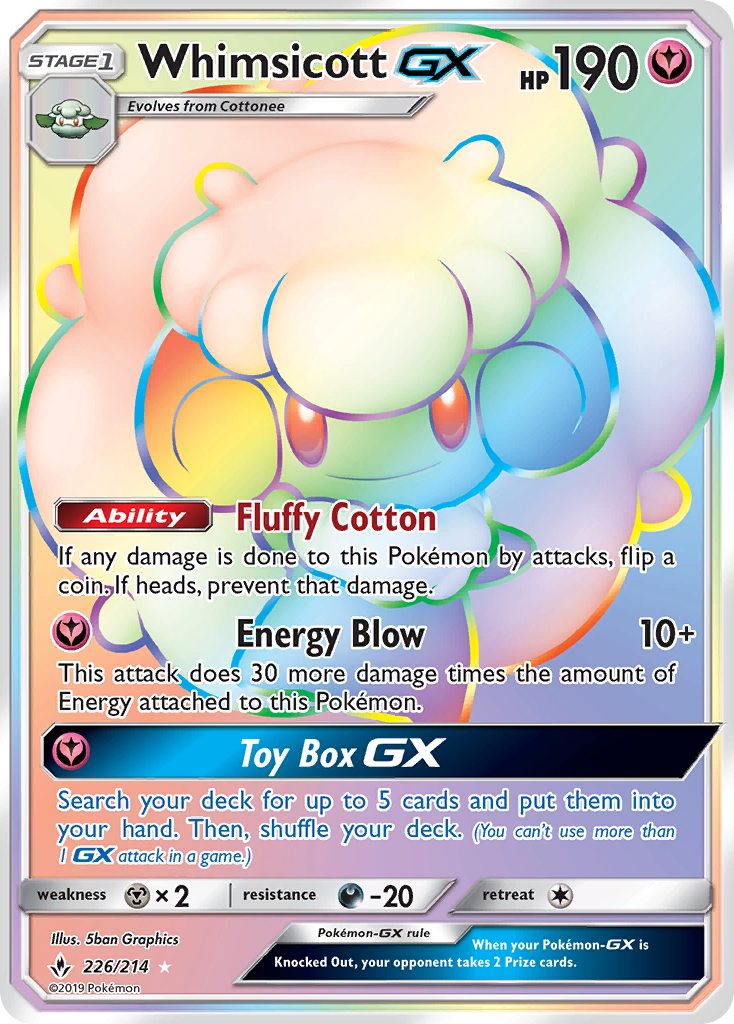 Whimsicott GX (226/214) [Sun & Moon: Unbroken Bonds] | Event Horizon Hobbies CA