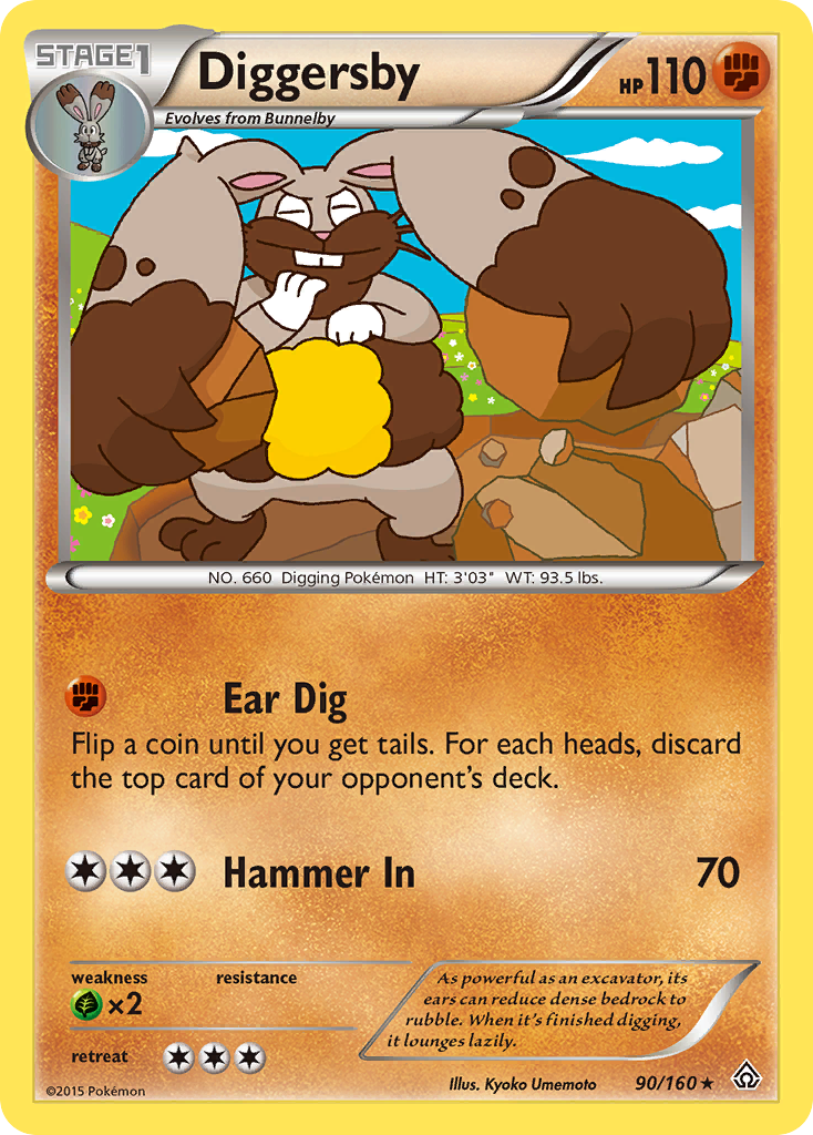 Diggersby (90/160) [XY: Primal Clash] | Event Horizon Hobbies CA