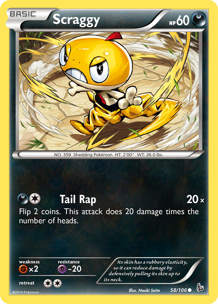 Scraggy (58/106) [XY: Flashfire] | Event Horizon Hobbies CA