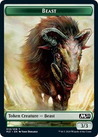 Beast // Treasure Double-sided Token [Core Set 2021 Tokens] | Event Horizon Hobbies CA