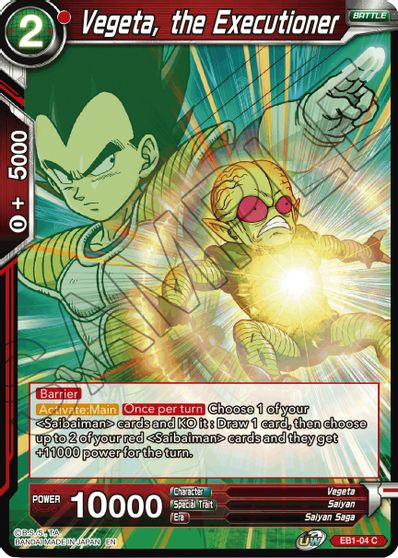 Vegeta, the Executioner (EB1-004) [Battle Evolution Booster] | Event Horizon Hobbies CA