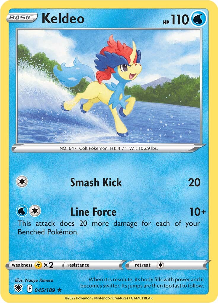 Keldeo (045/189) (Theme Deck Exclusive) [Sword & Shield: Astral Radiance] | Event Horizon Hobbies CA