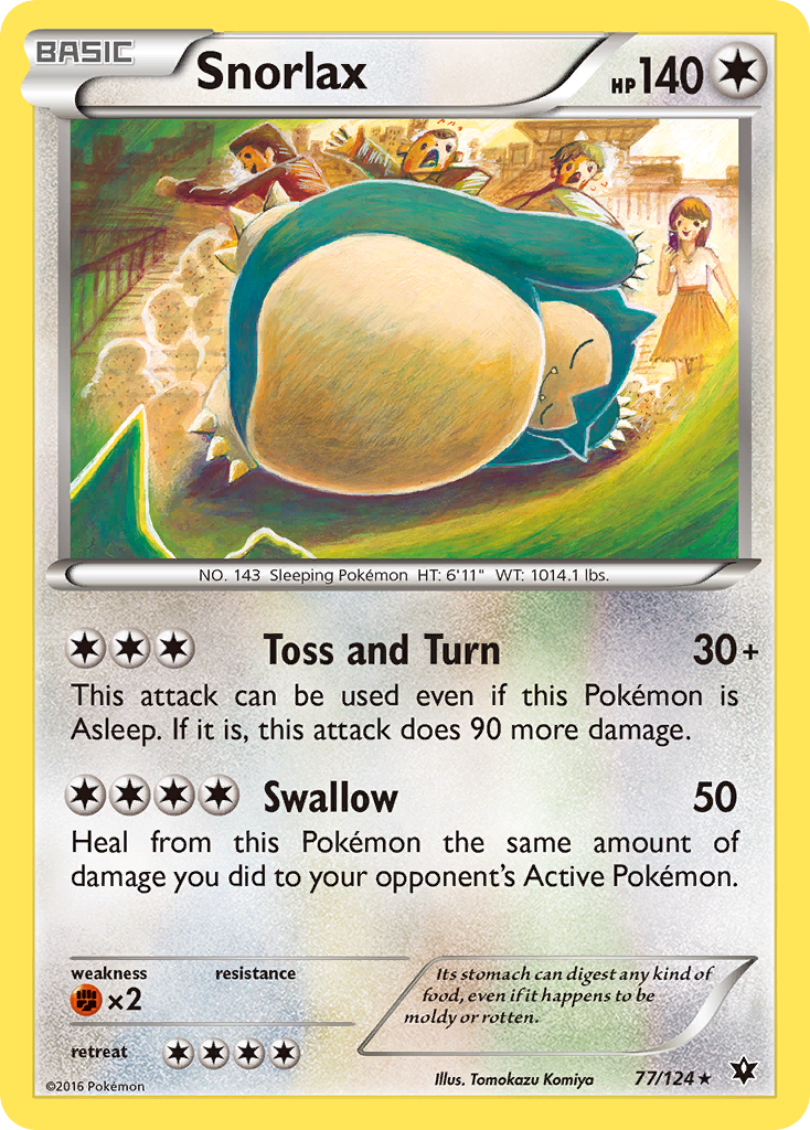 Snorlax (77/124) [XY: Fates Collide] | Event Horizon Hobbies CA