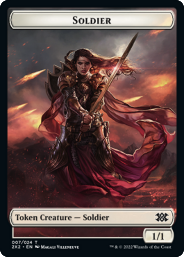 Elemental // Soldier Double-sided Token [Double Masters 2022 Tokens] | Event Horizon Hobbies CA