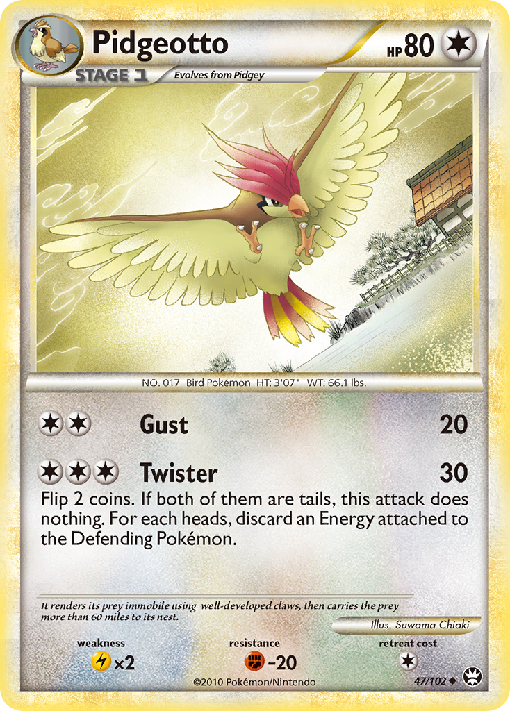 Pidgeotto (47/102) [HeartGold & SoulSilver: Triumphant] | Event Horizon Hobbies CA