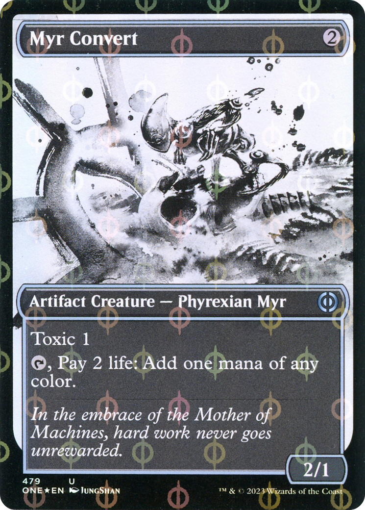 Myr Convert (Showcase Ichor Step-and-Compleat Foil) [Phyrexia: All Will Be One] | Event Horizon Hobbies CA