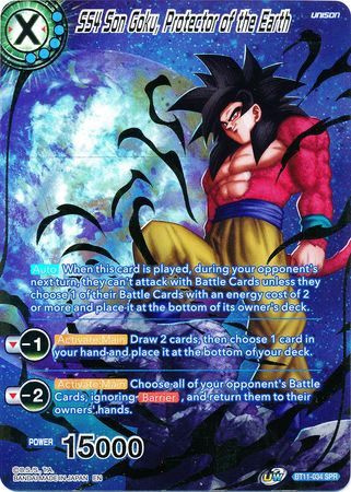 SS4 Son Goku, Protector of the Earth (SPR) (BT11-034) [Vermilion Bloodline] | Event Horizon Hobbies CA