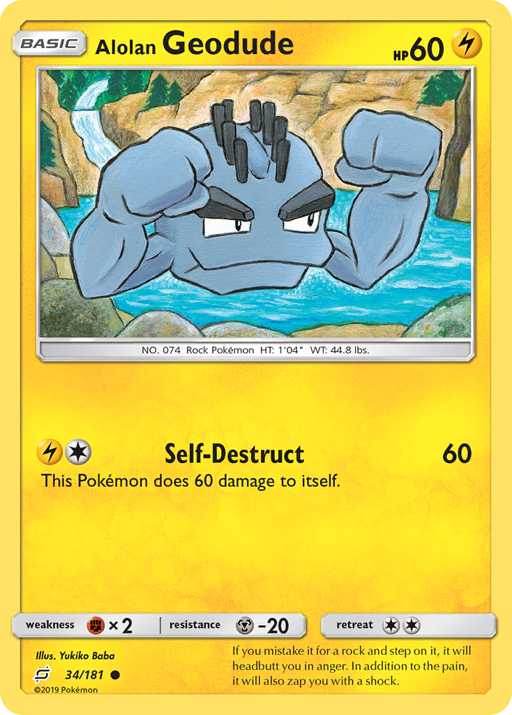 Alolan Geodude (34/181) [Sun & Moon: Team Up] | Event Horizon Hobbies CA