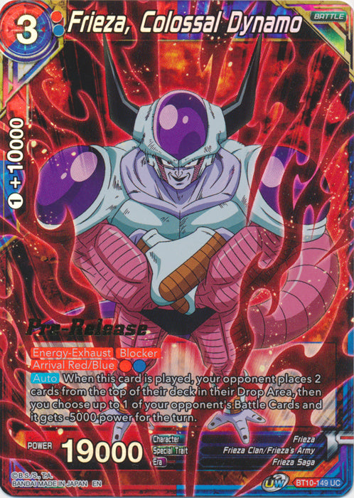 Frieza, Colossal Dynamo (BT10-149) [Rise of the Unison Warrior Prerelease Promos] | Event Horizon Hobbies CA