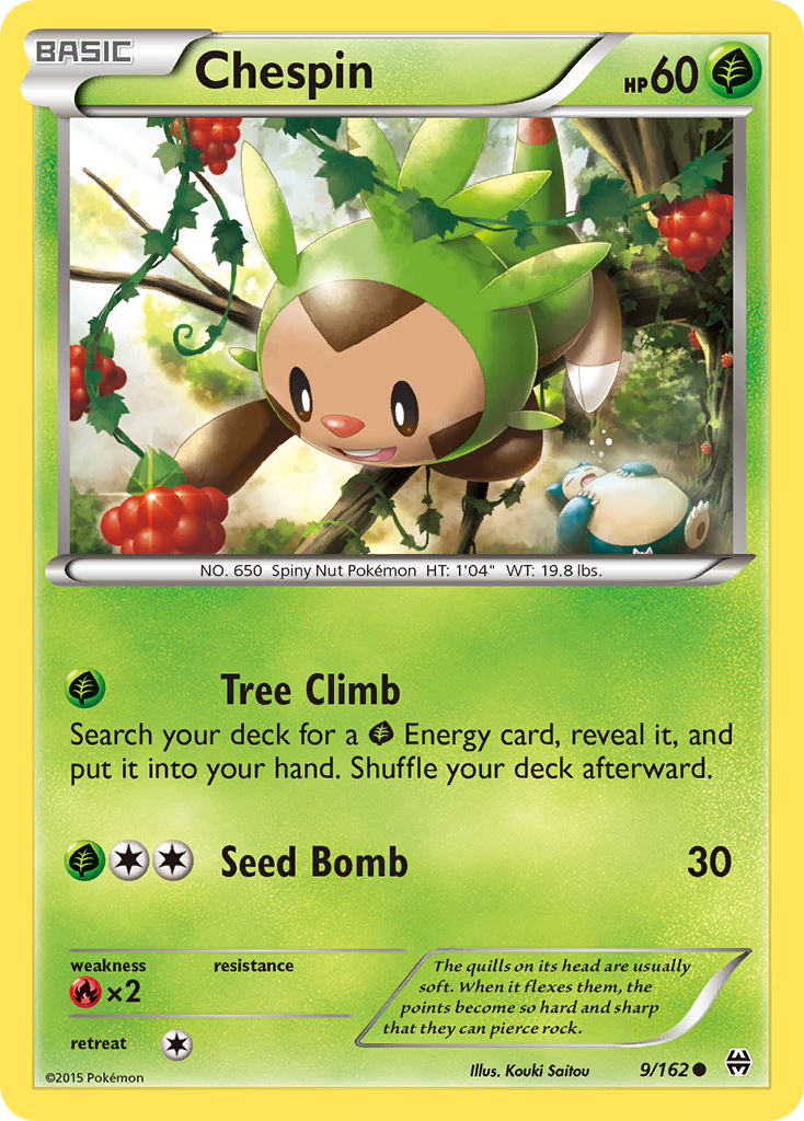 Chespin (9/162) [XY: BREAKthrough] | Event Horizon Hobbies CA