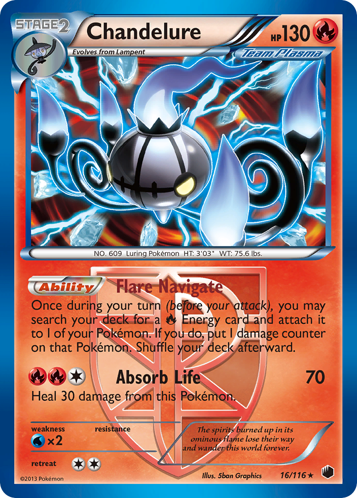 Chandelure (16/116) [Black & White: Plasma Freeze] | Event Horizon Hobbies CA