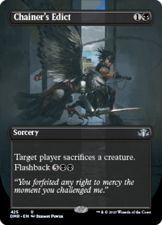 Chainer's Edict (Borderless Alternate Art) [Dominaria Remastered] | Event Horizon Hobbies CA