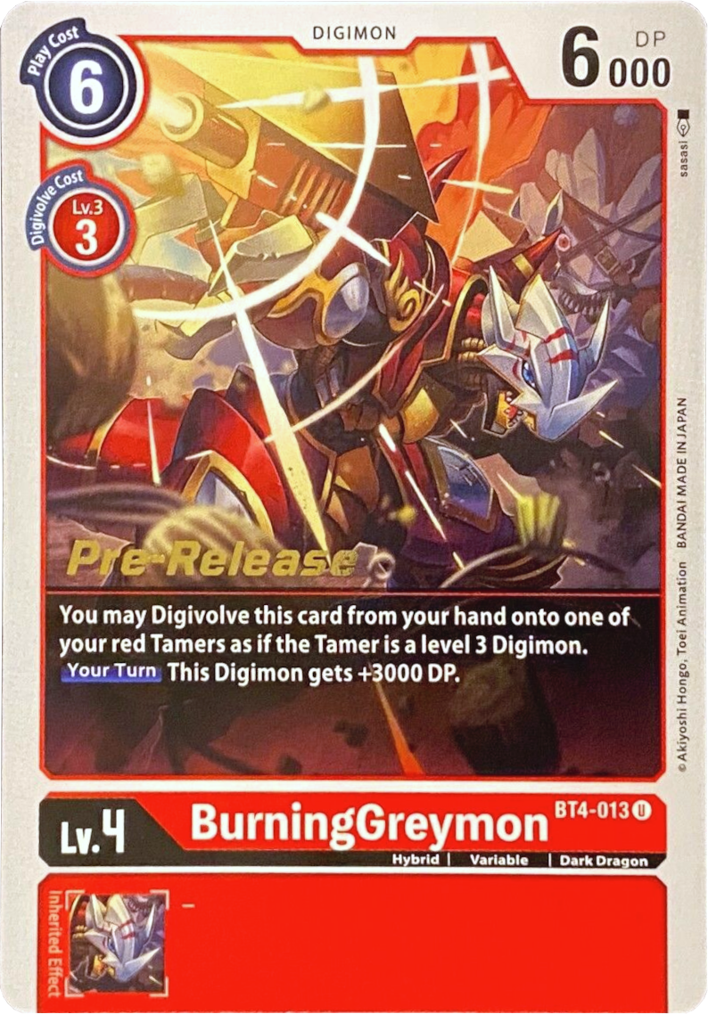 BurningGreymon [BT4-013] [Great Legend Pre-Release Promos] | Event Horizon Hobbies CA