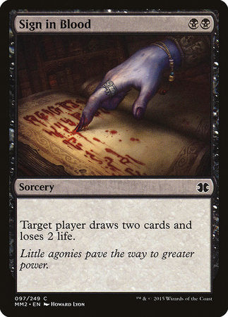 Sign in Blood [Modern Masters 2015] | Event Horizon Hobbies CA
