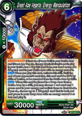 Great Ape Vegeta, Energy Manipulation (BT7-057) [Assault of the Saiyans] | Event Horizon Hobbies CA