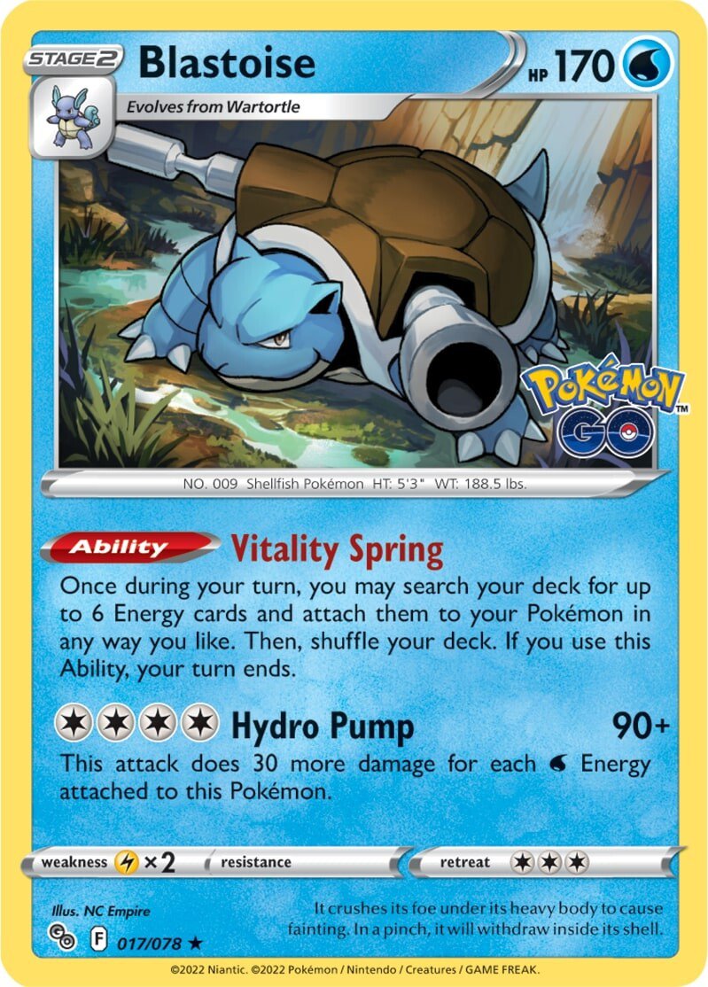 Blastoise (017/078) [Pokémon GO] | Event Horizon Hobbies CA