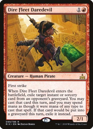 Dire Fleet Daredevil [Rivals of Ixalan] | Event Horizon Hobbies CA