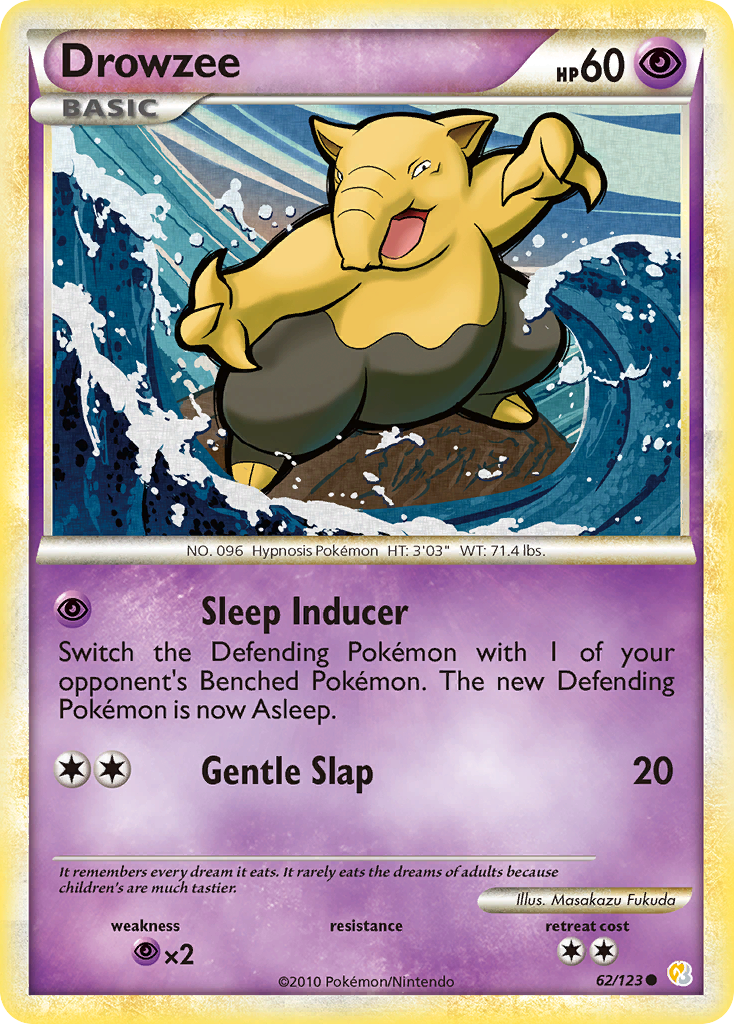 Drowzee (62/123) [HeartGold & SoulSilver: Base Set] | Event Horizon Hobbies CA