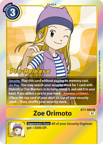 Zoe Orimoto [BT7-088] [Next Adventure Pre-Release Cards] | Event Horizon Hobbies CA