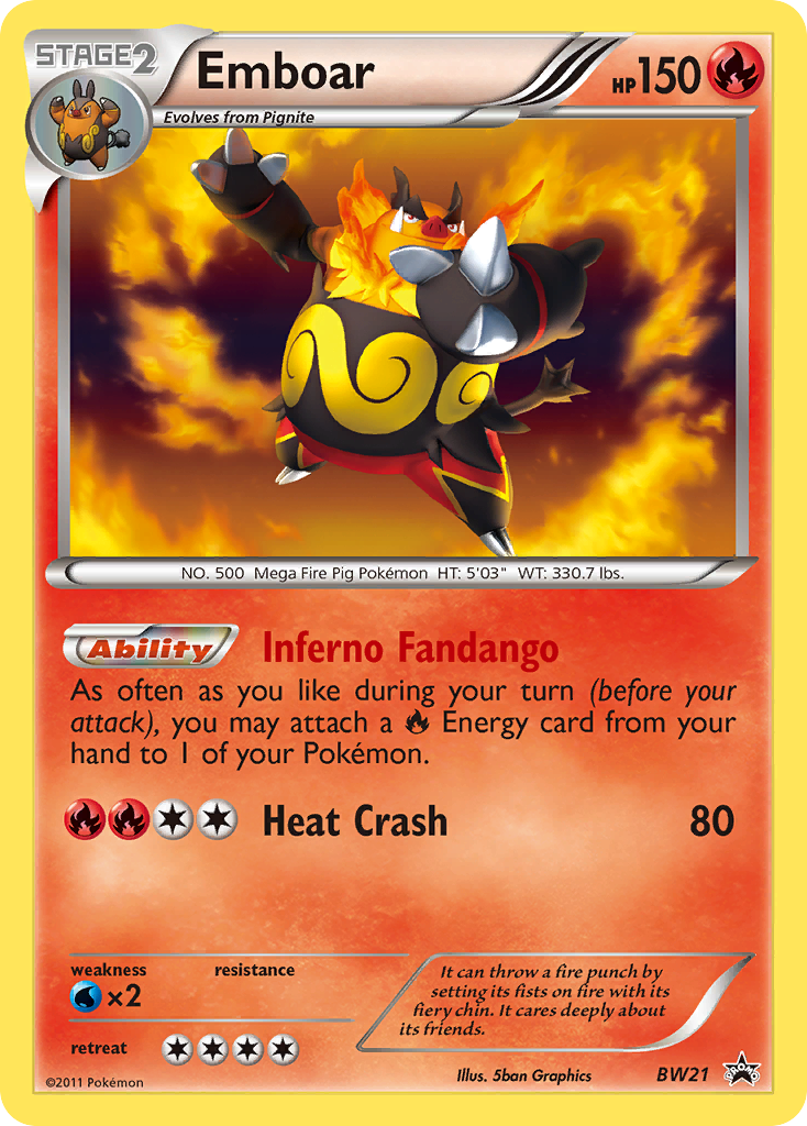 Emboar (BW21) [Black & White: Black Star Promos] | Event Horizon Hobbies CA