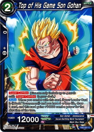 Top of His Game Son Gohan (TB2-021) [World Martial Arts Tournament] | Event Horizon Hobbies CA