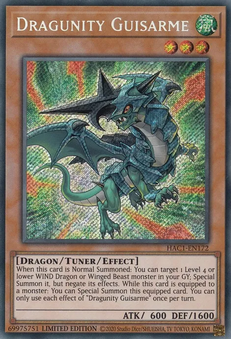 Dragunity Guisarme [HAC1-EN172] Secret Rare | Event Horizon Hobbies CA