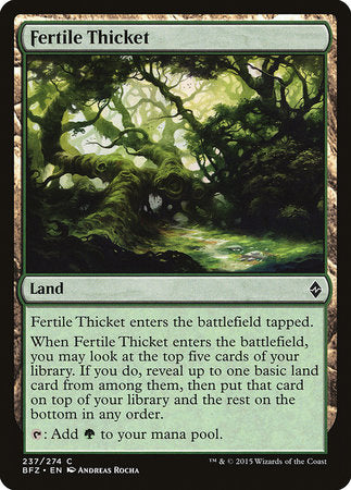 Fertile Thicket [Battle for Zendikar] | Event Horizon Hobbies CA