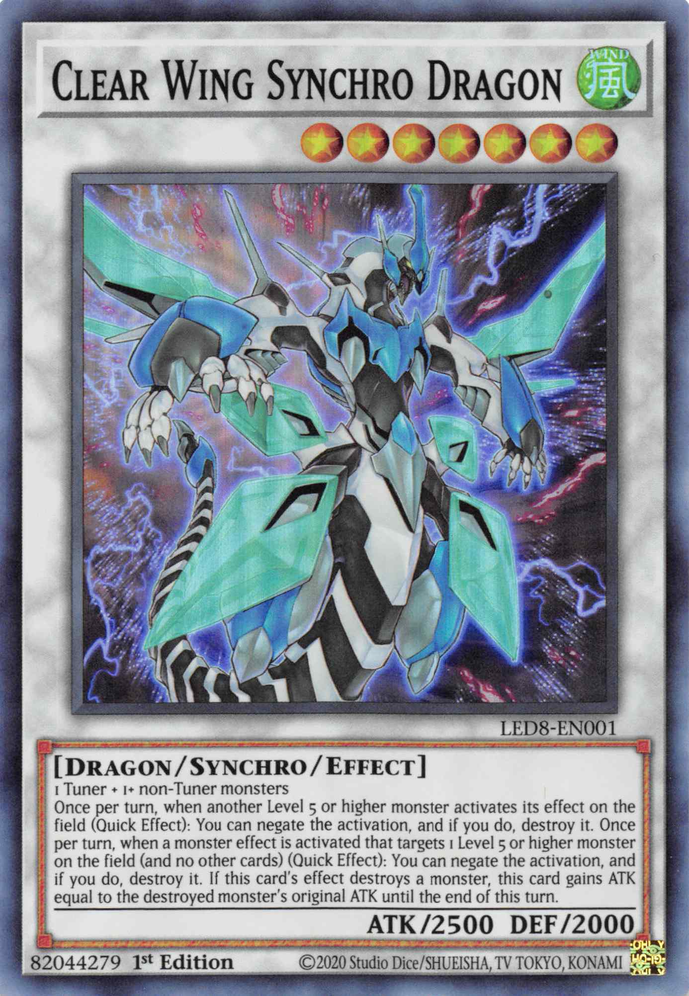 Clear Wing Synchro Dragon [LED8-EN001] Super Rare | Event Horizon Hobbies CA