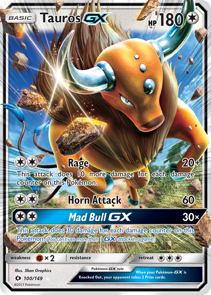 Tauros GX (100/149) [Sun & Moon: Base Set] | Event Horizon Hobbies CA