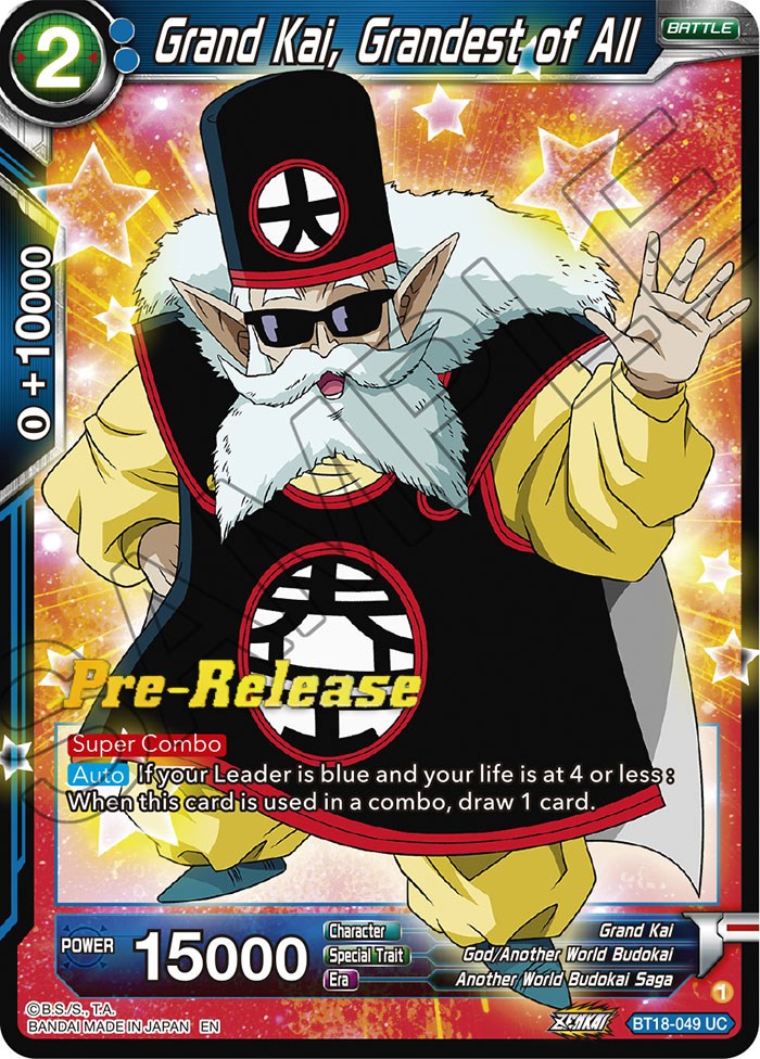 Grand Kai, Grandest of All (BT18-049) [Dawn of the Z-Legends Prerelease Promos] | Event Horizon Hobbies CA