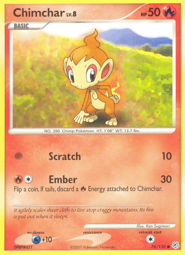 Chimchar (76/130) [Diamond & Pearl: Base Set] | Event Horizon Hobbies CA