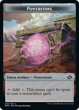 Powerstone // Golem Double-Sided Token [The Brothers' War Tokens] | Event Horizon Hobbies CA