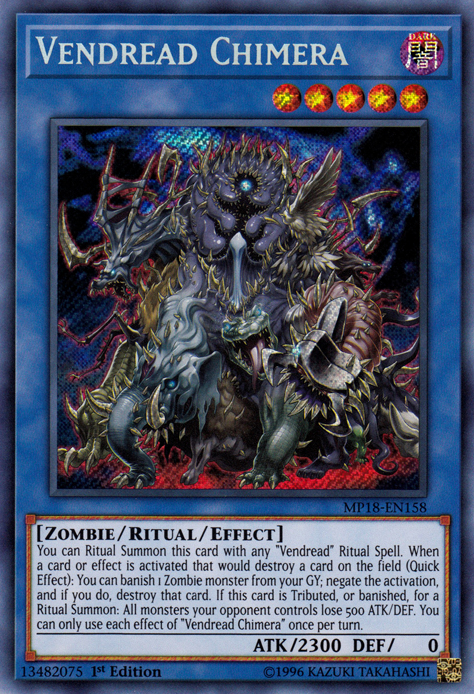 Vendread Chimera [MP18-EN158] Secret Rare | Event Horizon Hobbies CA