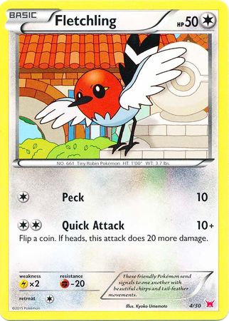 Fletchling (4/30) [XY: Trainer Kit 2 - Latias] | Event Horizon Hobbies CA